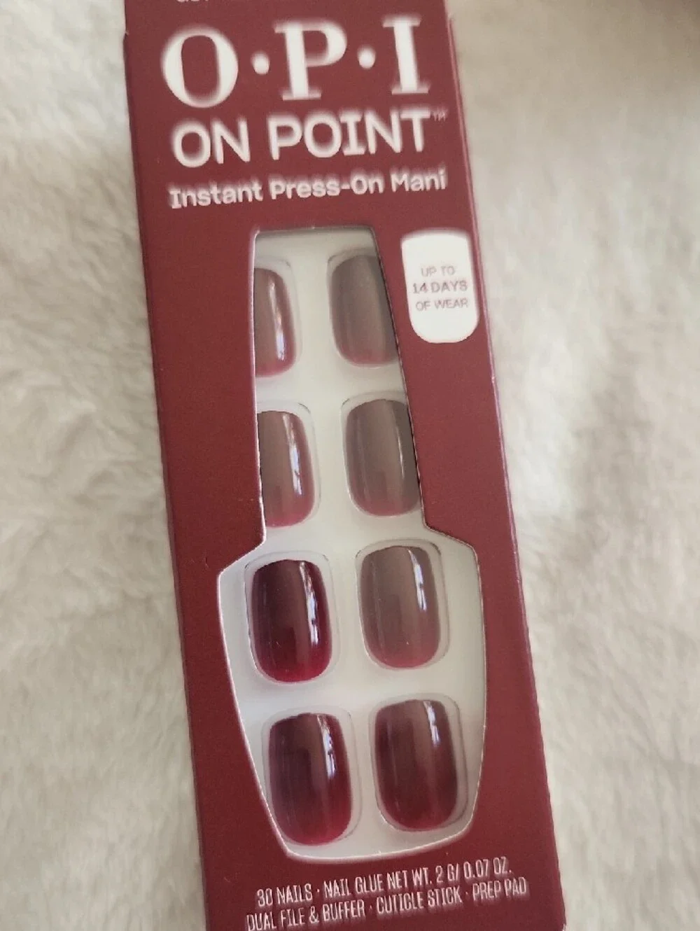 OPI Press-On Nail Trio Set in Nude and Deep Red